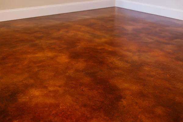 a red epoxy floor from TMK Concrete Contractor in Leander, TX - Concrete sidewalk building